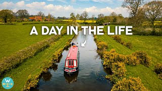 DAILY LIFE ABOARD A CANAL BOAT (cruising Great Bri
