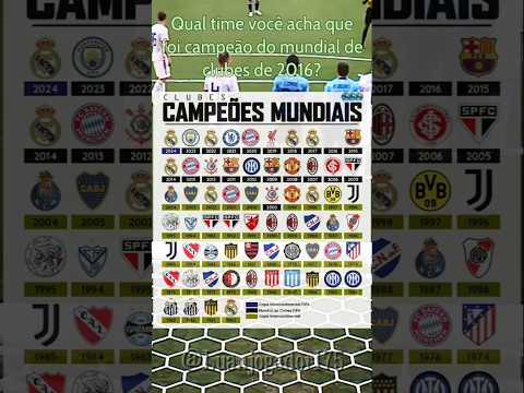 Qual time você acha que foi campeão do mundial de clubes de 2016? #futebol #mundial