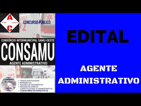 Edital Concurso COMSAMU-PR 2017 - Agente Administrativo