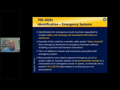 IAEI Training Shorts — 700.10(A) and Identification of Emergency System Wiring and Circuits