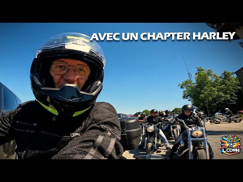 Sortie moto en Haute-Savoie ▸ Benelli TRK 502 avec un Chapter Harley