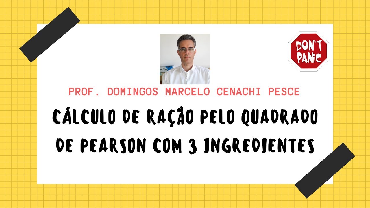 Cálculo de raçao utilizando 3 ingredientes pelo quadrado de Pearson.