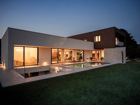 Villa Sime illuminated by OLEV with Made in Italy designer lamps