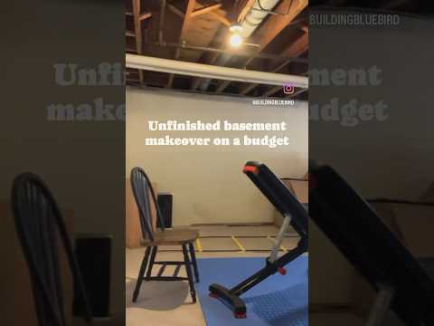 Unfinished basement makeover in under 60 seconds!
