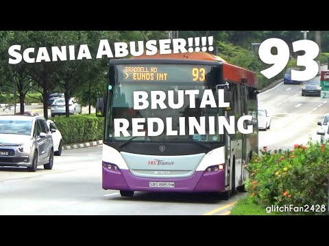 BRUTAL REDLINING 🔥🔥🔥 Scania K230UB Euro V Thrash on Service 93, SBS8859M [SBST]