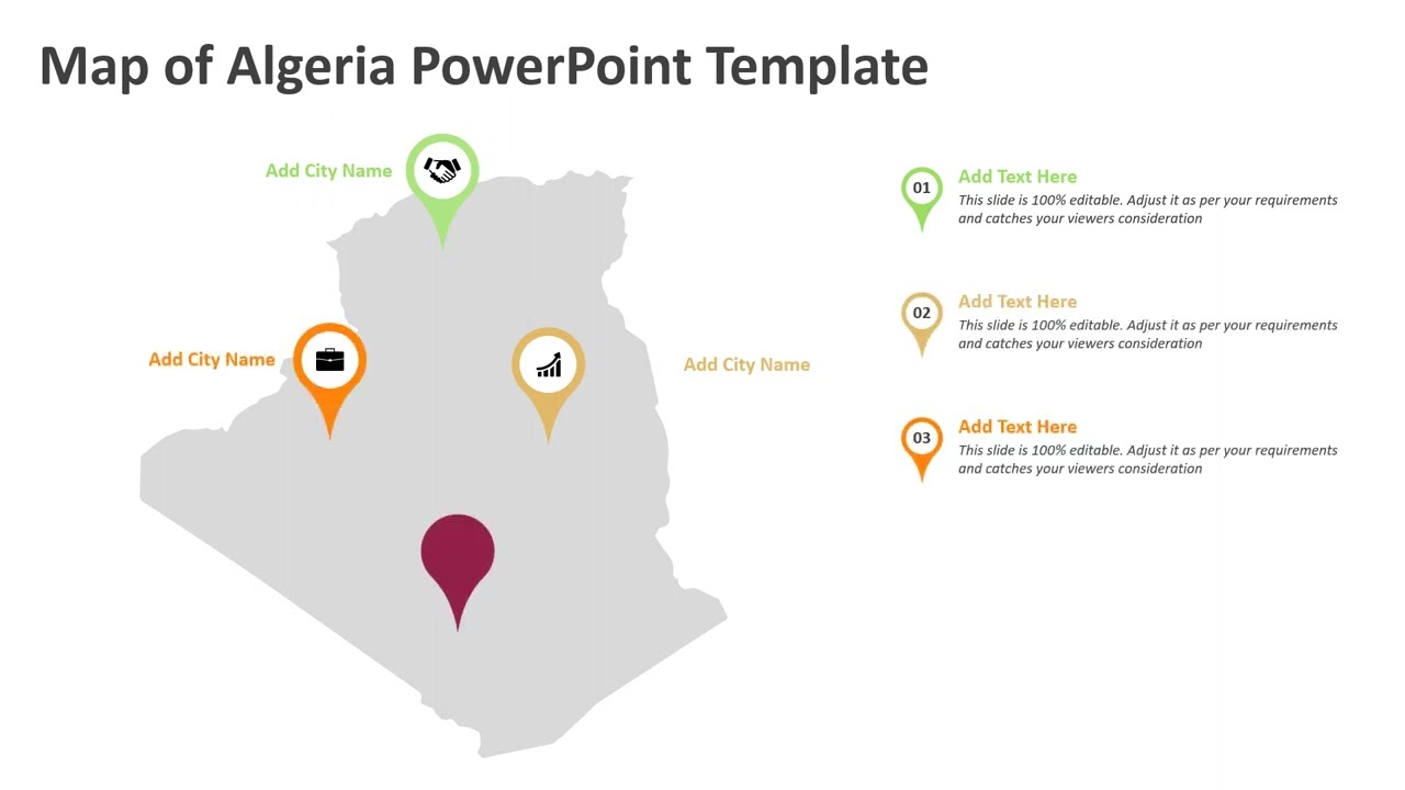 Map of Algeria PowerPoint Template | Kridha Graphics