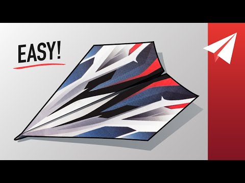 Flies 100 plus feet easy paper airplane - how to make valkyrie