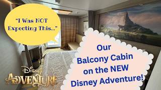 Disney Adventure Deluxe Oceanview with Balcony Cabin Tour! 🚢✨
