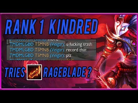 RANK 1 KINDRED TRIES RAGEBLADE IN DIAMOND (I got flamed) - League of Legends