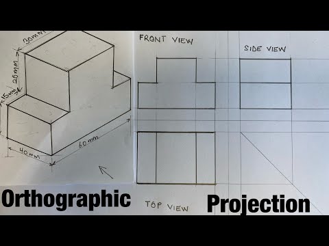 Orthographic Projection || First Angle || Part 1