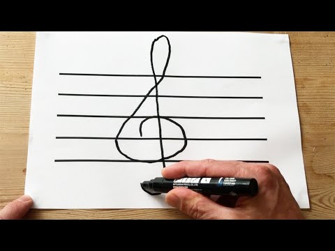 How to Draw a Treble Clef - 3 Easy Steps