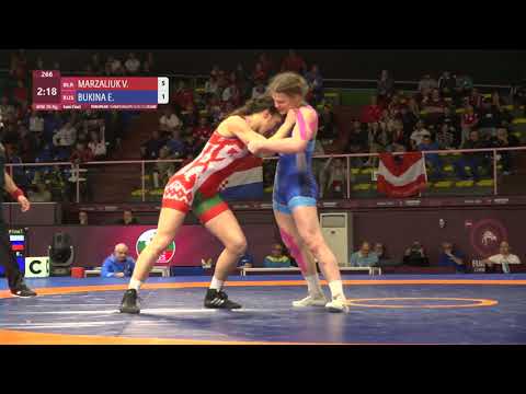 1/2 WW - 76 kg: V. MARZALIUK (BLR) v. E. BUKINA (RUS)