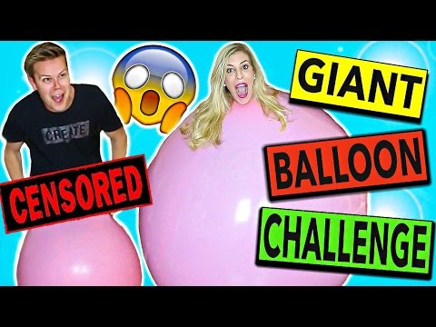GIANT BALLOON CHALLENGE!! (GONE WRONG!) Video
