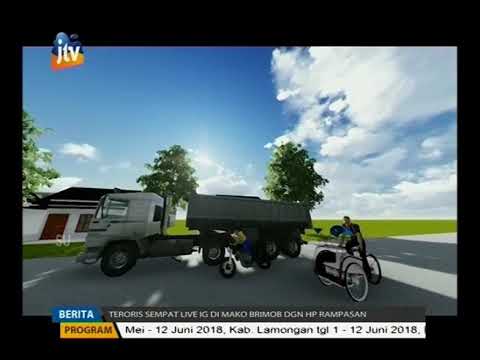 www.pojokpitu.com : Senggol Truk Tronton, Pemotor Tewas Dilindas Ban Belakang Truk