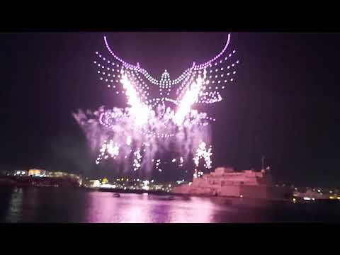 Malta international fireworks festival 2025 grand finale Drone show