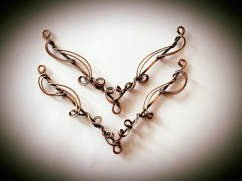 90 Degree Pendant Bar with Swirls - Cheryl St. Pierre of Majestic Wire Artworks