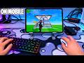 I Used Keyboard Mouse In Fortntie Mobile