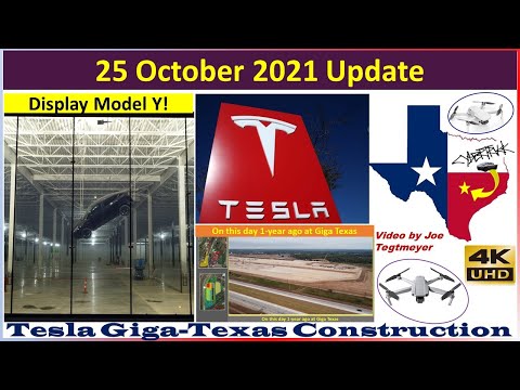 Tesla Gigafactory Texas 25 October 2021 Cyber Truck & Model Y Factory Construction Update (07:35AM)