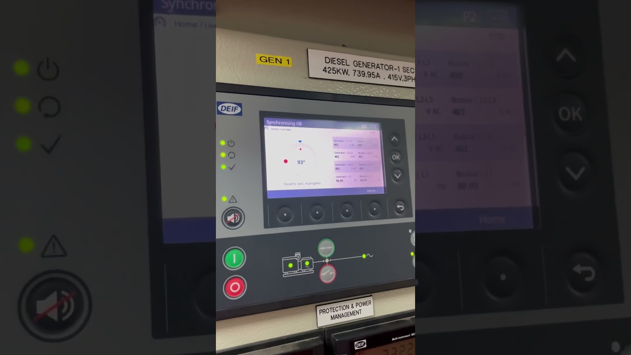 Online synchronization of generators #drill #engineering #seafarer #generator