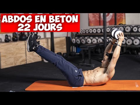 ABDOS EN BÉTON : 5 exercices haltère en 22 jours