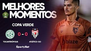GOLEIRO SALVA O ATLÉTICO-GO QUE EMPATA! Melhores Momentos Tocantinópolis 0 x 0 Atletico GO