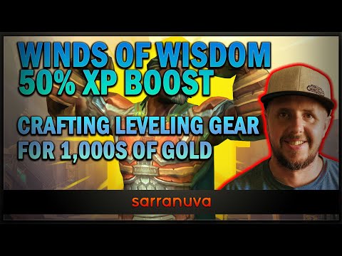 Winds of Wisdom 50% XP Boost - Craft Levelling Gear in World of Warcraft