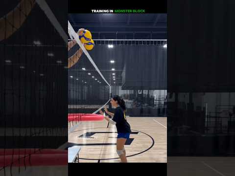 Training in Monster Block ☠️🗿 {subscribe} #volleyball # #algorithm  #viralvideo #volleyballworld