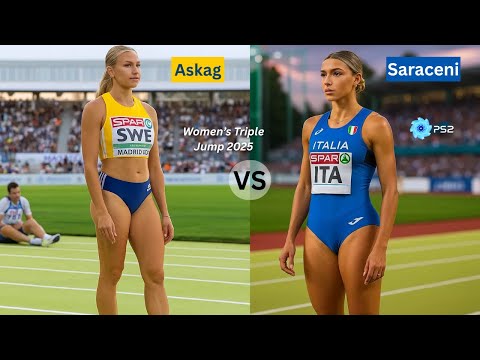 Erika Giorgia SARACENI vs Maja ASKAG, Women's Triple Jump 2025 #femaleathletes #triplejump