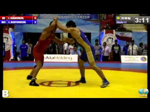 Finale 1-2 Freestyle 86 Kg (IRI) Ehsan Lashgari EBRAHIMIZIVLAEI vs (RUS) Shamil KUDIYAMAGOMEDOV