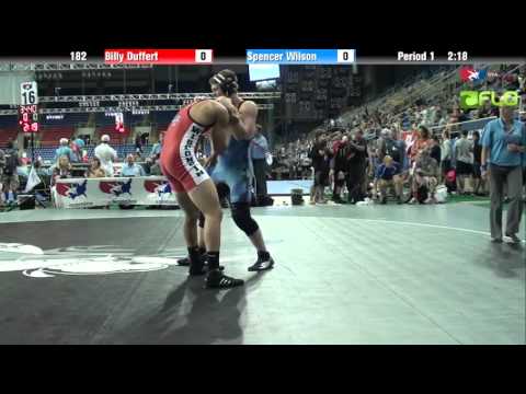 Junior 182 - Billy Duffert (Wisconsin) vs. Spencer Wilson (Kansas)