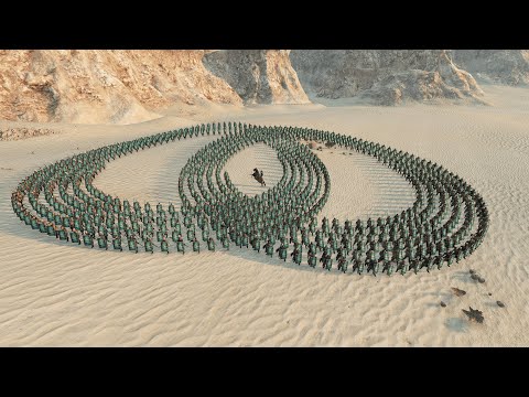 1000 Khuzait Darkhan vs 1000 Vlandian Soldiers | Mount & Blade Bannerlord : Two Circle Formation