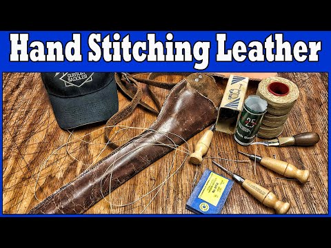 Leather Working - Hand Stitching Leather Video