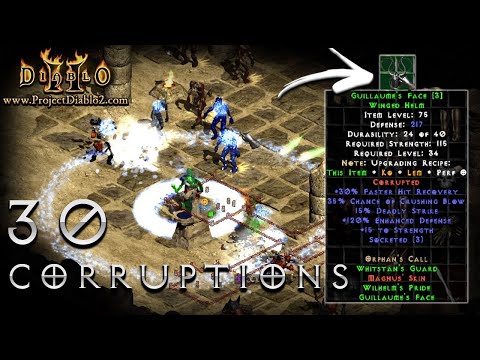Corrupting my 30 best items in Project Diablo 2 - 1 Insane Corruption!!!  (Diablo 2)