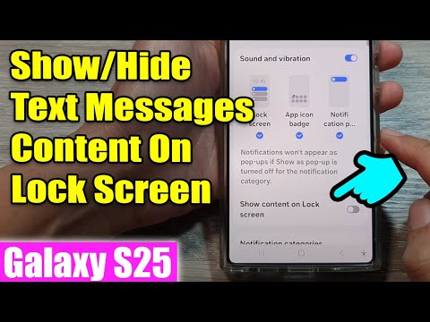 Galaxy S25/S25+/Ultra: How to Show/Hide Text Messages Content On Lock Screen