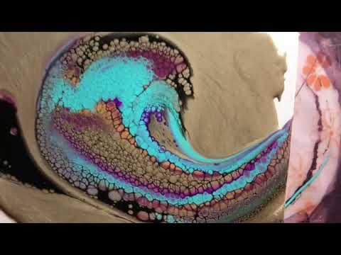 (679) Swirl Swipe ~ Acrylic Pouring ~ Fluid Art ~ Art By Susan King