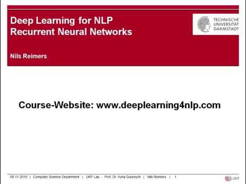 Deep Learning for NLP - Lecture 6 - Recurrent Neural Network