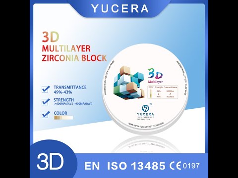 Best Multilayer dental zirconia block cad cam block strong zirconia dental lab material veneering
