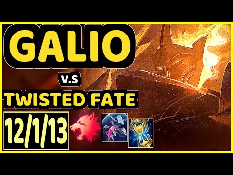 XIAOWEI (GALIO) vs TWISTED FATE - 12/1/13 KDA MID GAMEPLAY - KR Ranked GRANDMASTER