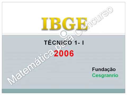 Q28 - IBGE - 2006 - TÉCNICO 1