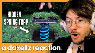 Daxellz Reacts to @Ididathing I Made a Spring Trap that Breaks Your Legs!