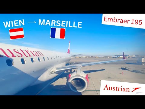 Tripreport AUA Wien (VIE) - Marseille (MRS) l Austrian Airlines Embraer E195  Flight OS 383
