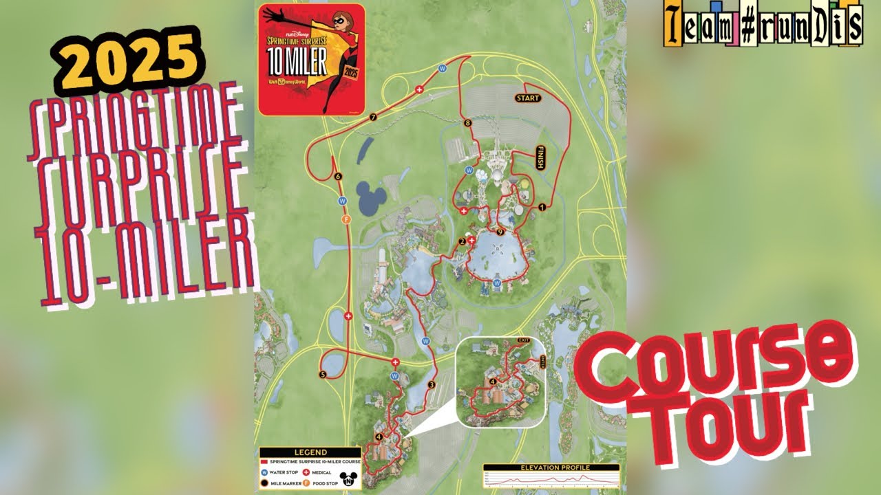 2025 runDisney Springtime Surprise 10-Miler Course Flyover