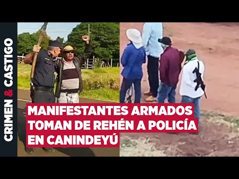 Canindeyú: policía fue tomando de rehén por manifestantes armados