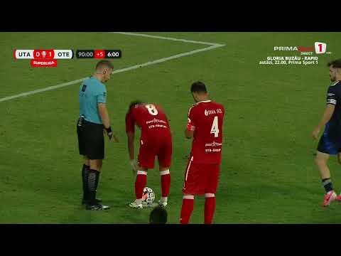 GOOOL! UTA - Oțelul 1-1. Penalty în minutul 90+7!!! Joao Pedro transformă cu mari emoții