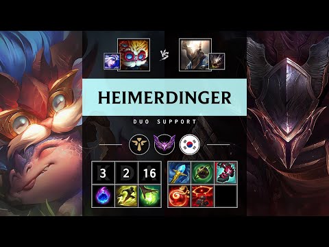 Heimerdinger Support vs Pantheon - KR Master Patch 25.19