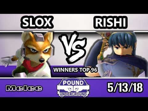 Pound Underground - Slox (Fox) Vs. VGBC | Rishi (Marth) - Smash Melee Winners Top 96