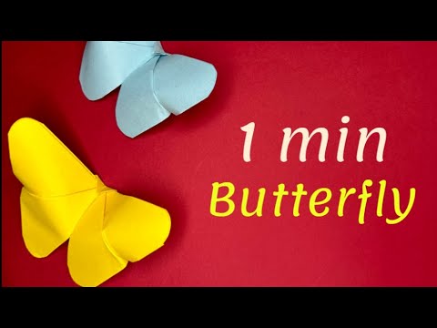 Easy Origami Butterfly In Only 1 Minute | how to make paper butterfly