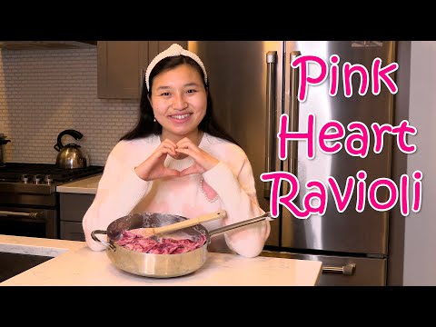 Pink Heart Ravioli (Naturally Colored with Beets) | Valentine’s Day Pasta Recipe