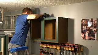 How to Hang Cabinets Level and Straight By Yourself