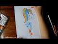 Маринка (9 лет) рисует Рейнбоу Деш (Rainbow Dash) 